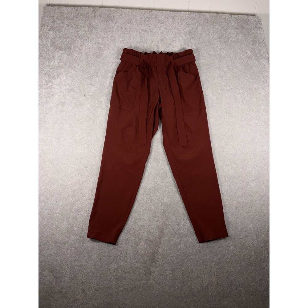 Athleta Skyline II Pants Women Size 6 Brown Belted Casual